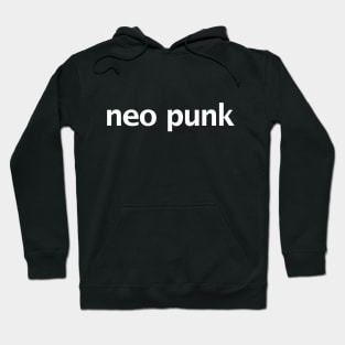 Neo Punk Typography White Text Hoodie